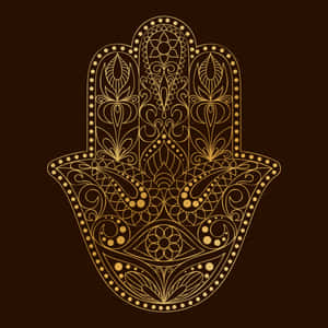 Hamsa Hand With Eye Design Wallpaper Wallpaper