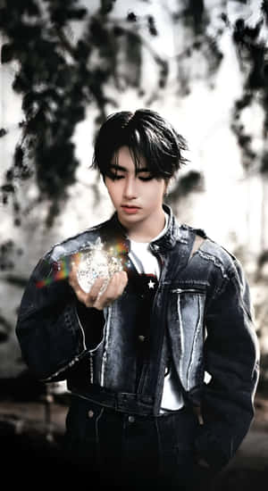 Han Stray Kids Holding Crystal Wallpaper