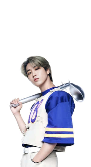 Han Stray Kids Stylish Pose Wallpaper