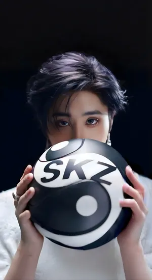 Han Stray Kids With S K Z Ball Wallpaper