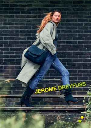 Hana Jirickova Showcasing Jérôme Dreyfuss Bag Wallpaper