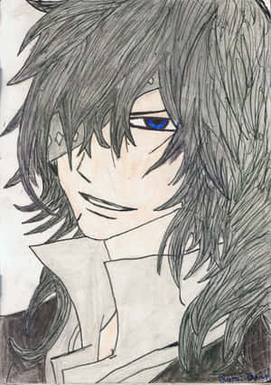 Hand Drawn Anime Character Sketch Wallpaper