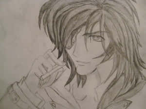 Hand Drawn Anime Character Sketch Wallpaper