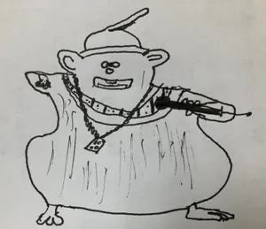 Hand Drawn Biggie Cheese Sketch Wallpaper