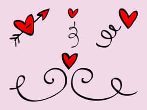 Hand-drawn Heart Doodle Art Wallpaper