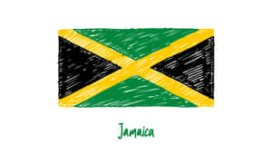 Hand Drawn Jamaica Flag Illustration Wallpaper