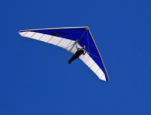 Hand Gliding Blue And White Air Glider Wallpaper