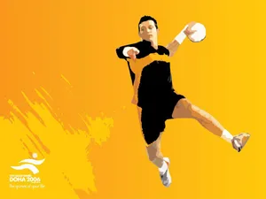 Handball Digital Art Player Wallpaper