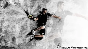 Handball Inked Art Wallpaper