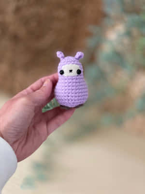 Handmade Purple Alpaca Crochet Wallpaper