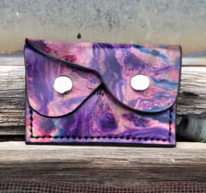 Handmade Purple Leather Wallet Wallpaper
