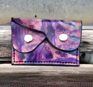 Handmade Purple Leather Wallet Wallpaper