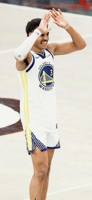 Hands Raised Jordan Poole Wallpaper