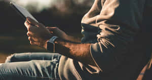 Hands Skillfully Operating Tablet Wallpaper