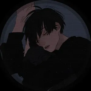 Handsome Anime Boy And Cat Grunge Pfp Wallpaper