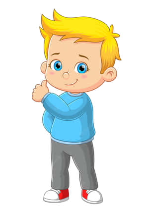 Handsome Boy Cartoon Vector Art Wallpaper