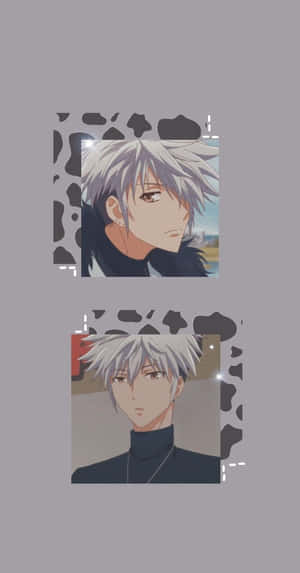 Handsome Hatsuharu Sohma Portrait In Anime Style Wallpaper