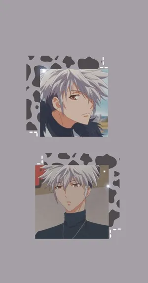Handsome Hatsuharu Sohma Portrait In Anime Style Wallpaper