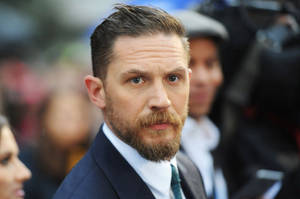 Handsome Tom Hardy Candid Shot Wallpaper