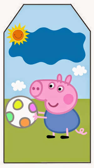 Hangin' Out With George Pig Wallpaper