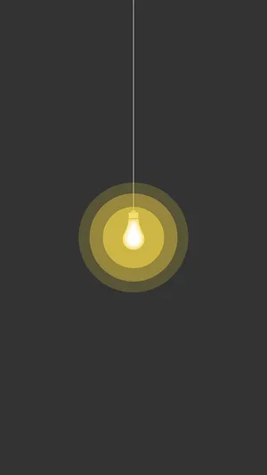 Hanging Lightbulb Minimalist Art Wallpaper