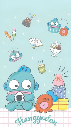 Hangyodon Cute Character Design Wallpaper