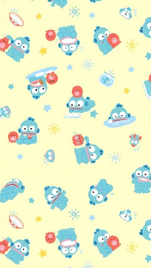 Hangyodon Cute Pattern Wallpaper