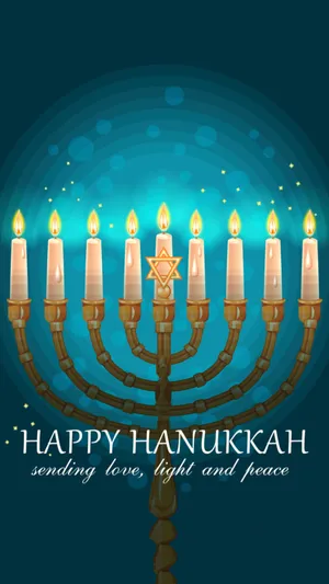 Hanukkah Love Light Peace Wallpaper