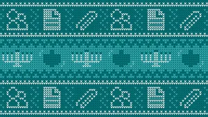 Hanukkah Sweater Pattern Art Wallpaper