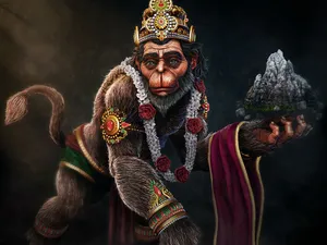 Hanuman Ji Hd Holding Mountain Wallpaper