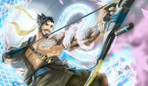 Hanzo Archer Unleashes His Signature Attack In Overwatch Wallpaper