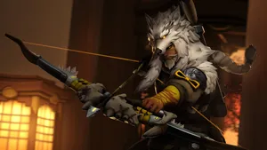 Hanzo From Overwatch, Unleashing His Ultimate Dragonstrike Ability. Wallpaper