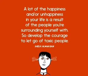 Happinessand Toxic People Quote Wallpaper