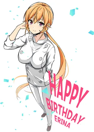 Happy Birthday Erina Anime Celebration Wallpaper