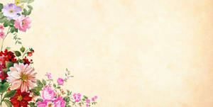 Happy Birthday Wild Flowers Border Wallpaper