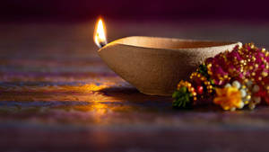 Happy Diwali Religious Oil Lamps Wallpaper