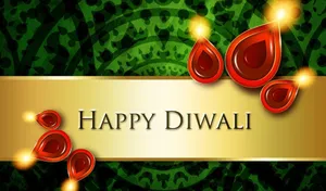 Happy Diwali With Red Candles Wallpaper