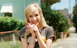 Happy Emma Roberts Wallpaper