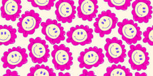 Happy Flower Pattern Background Wallpaper