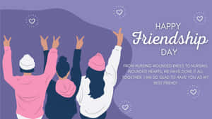 Happy Friendship Day Celebration Wallpaper