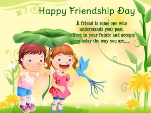 Happy Friendship Day Celebration Illustration Wallpaper