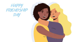 Happy Friendship Day Celebration Illustration Wallpaper