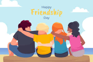 Happy Friendship Day Celebration Illustration Wallpaper