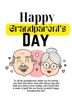 Happy Grandparents Day Celebration Card Wallpaper