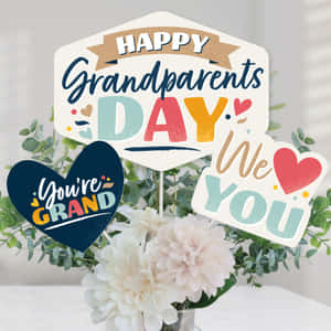 Happy Grandparents Day Celebration Decor Wallpaper