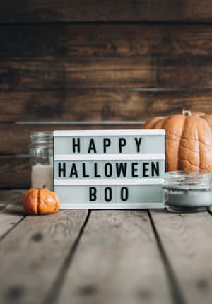 Happy Halloween Boo Sign Wallpaper