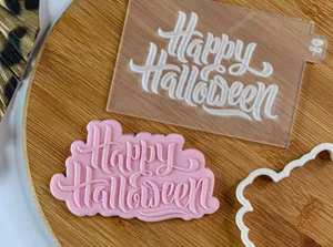 Happy Halloween Cookie Cutterand Imprint Wallpaper