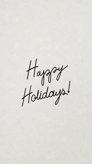 Happy Holidays Handwritten Message Wallpaper