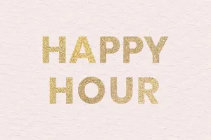 Happy Hour Golden Glitter Wallpaper