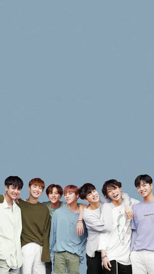 Happy Ikon In Blue Wallpaper